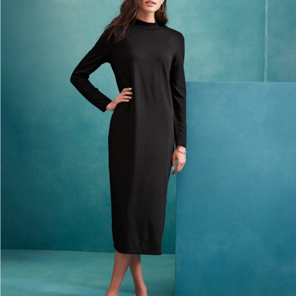 Eileen Fisher Classic Mockneck Dress‎
